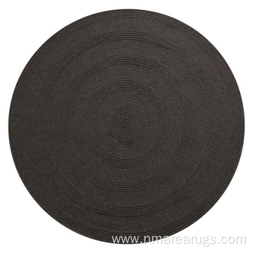Round wool black area rugs carpet